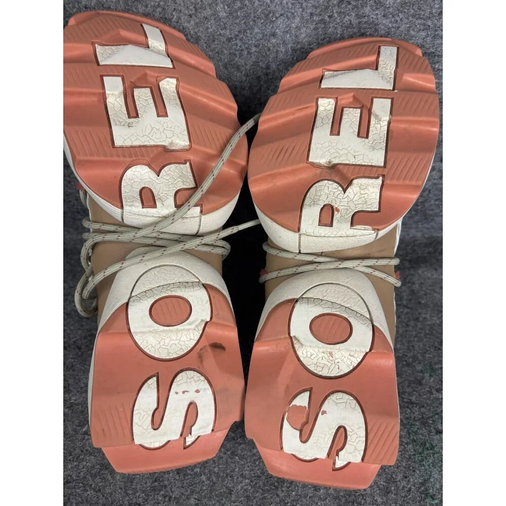 Sorel Shoes Womens Size 8.5 Beige Kinetic Impact‎ Lace Chunky Platform Sneakers